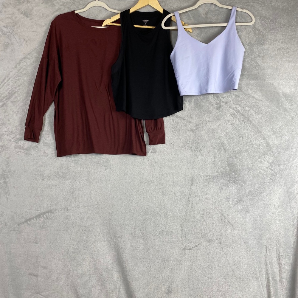 Womens Activewear Bundle 3pc Old Navy Long Sleeve Tank Yoga Pilates One Size